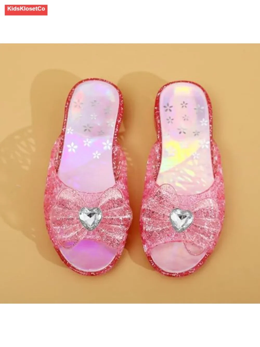 Girls Jelly Sandals Slides Princess Dress Shoes Toddler Slippers Slip On